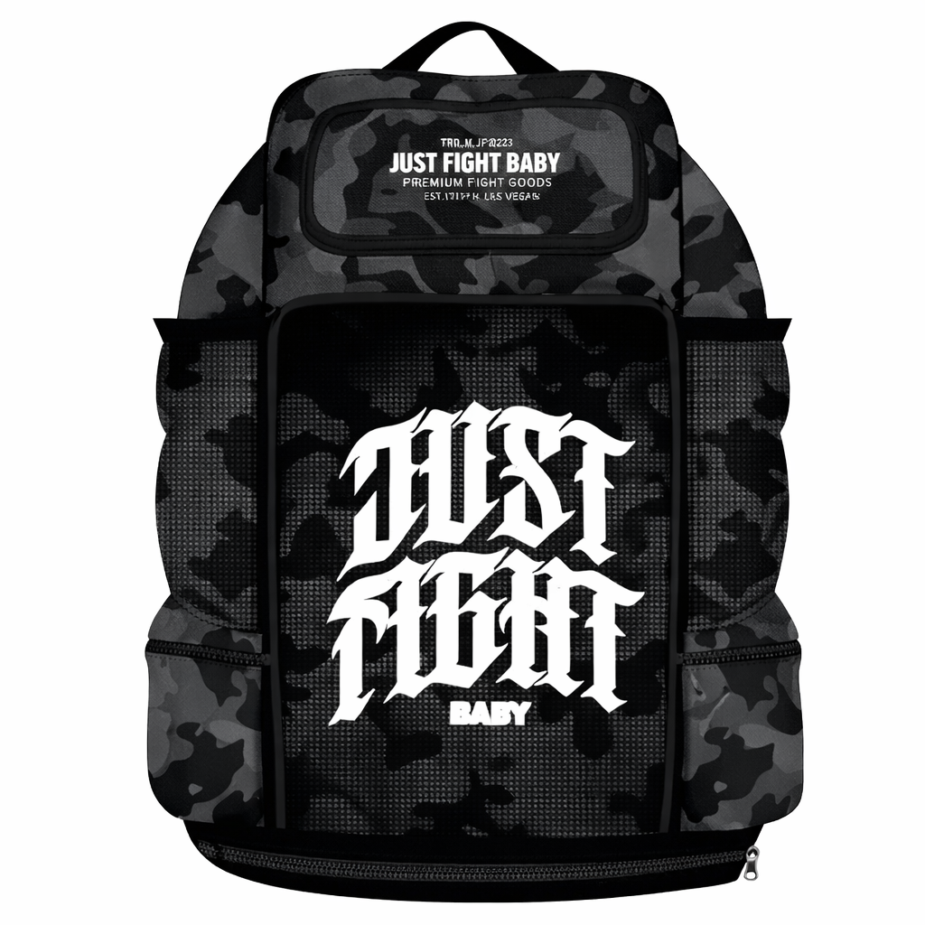 Just Fight White Camo Bag